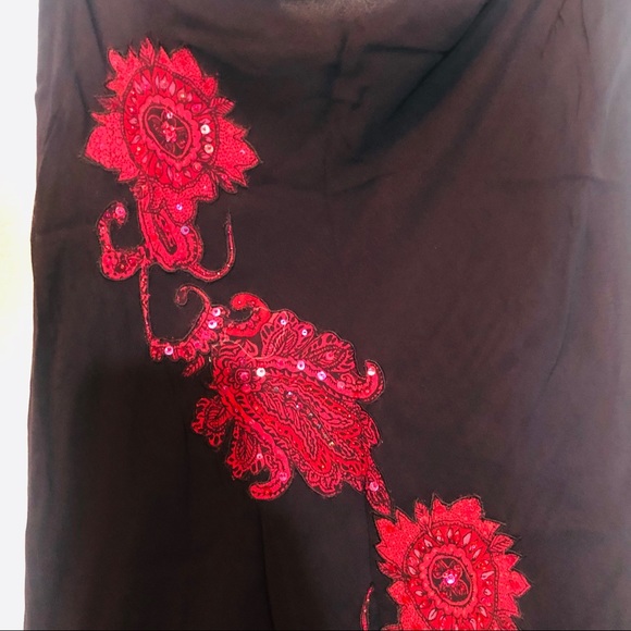 Renè Derhy Sm skirt with sheer embroidered overlay - Picture 4 of 8